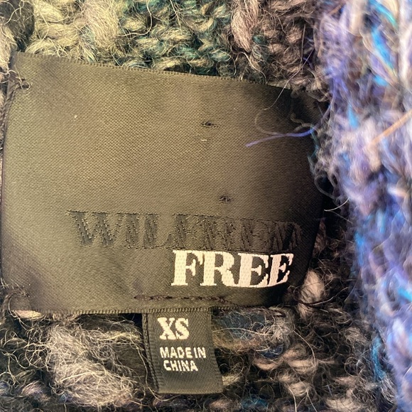 Wilfred by Aritzia XS-M zip front chunky blue/ grey cardigan/jacket - Picture 9 of 10